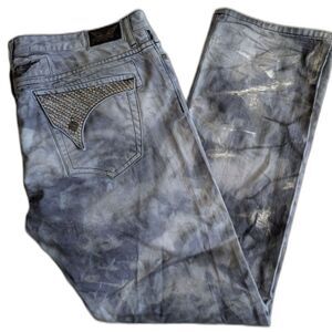 Robin's Jeans Killer Flap Japan Cloud Wash Gems Rhinestones Studs Crystals 44